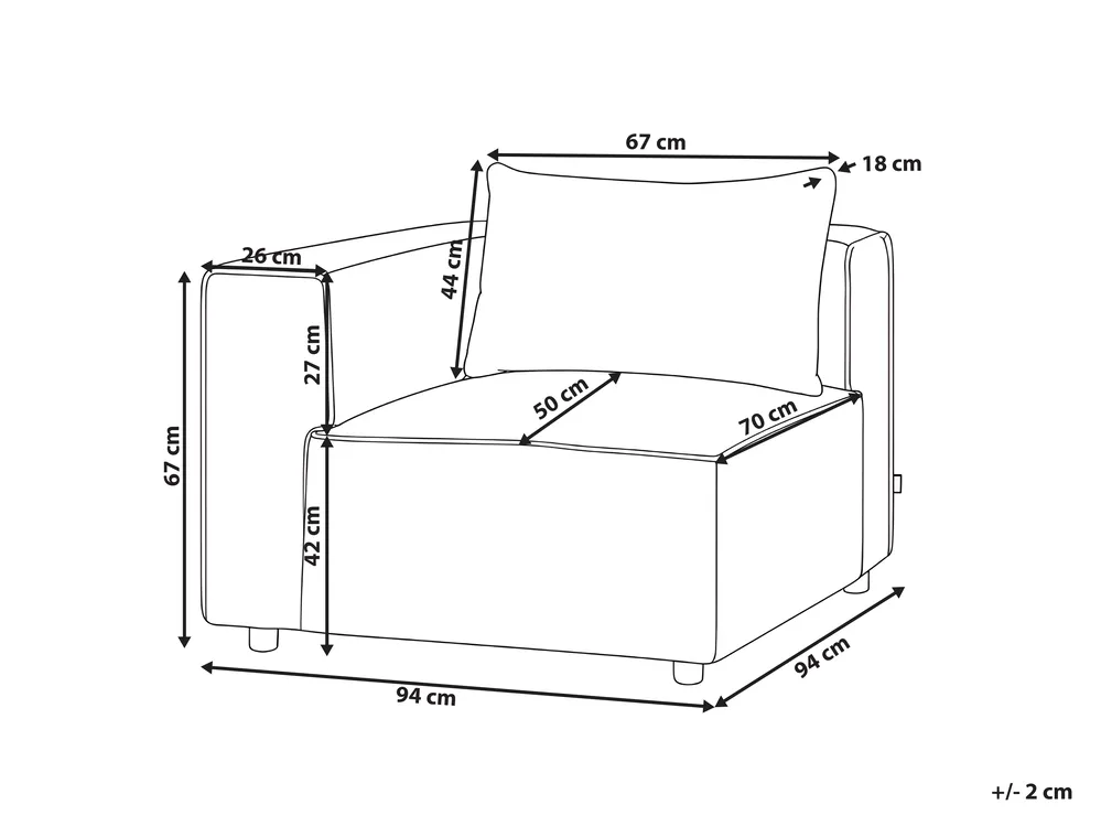 Modulo Angolare AXEBO Bouclé Marrone_1075776