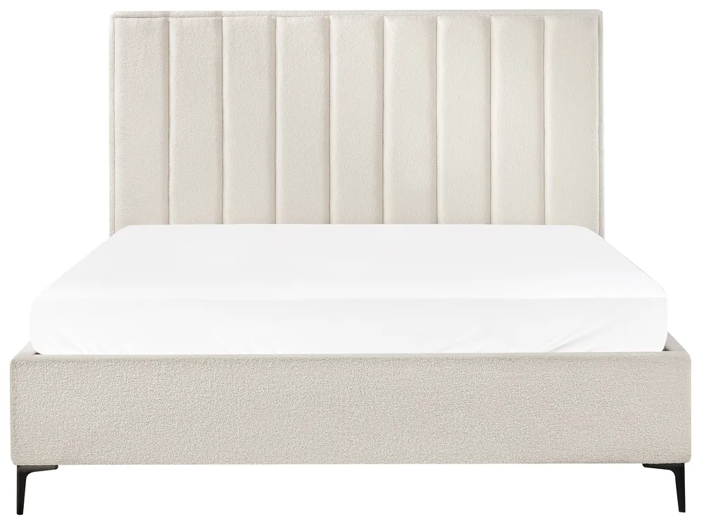 Ottoman Bed SEZANNE Boucle Off-White 180 x 200 cm (EU Super King)_939804