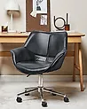 Silla de escritorio NEWDALE Piel sintética Negro