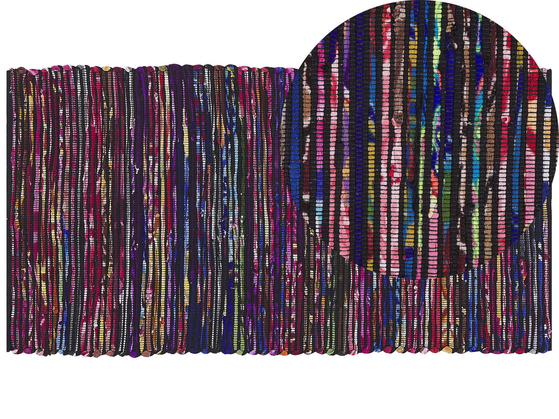 Tapete de algodão multicolor escuro 80 x 150 cm BARTIN_488777