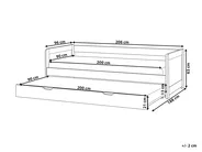 Trundle Bed Pine Wood GRAVELINES 90 x 200 cm (EU Single) White_939601