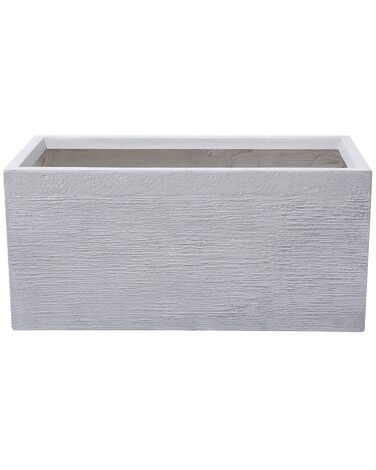 Vaso rettangolare bianco da esterno 80 x 37 x 38 cm MYRA