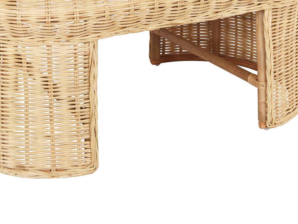 Rattan Garden Coffee Table 96 x 60 cm Natural LIVADEIA Beliani