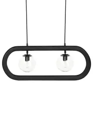 Pendant Lamp AYENSU Mango Wood Black_931016