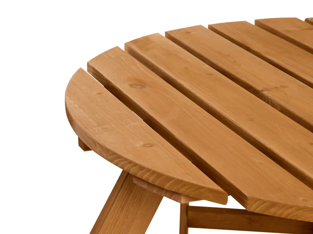 Picnic Table with Benches CAPARCOTTA Fir Wood Light Brown_1102505