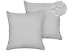 Set of 2 Decorative Cushions LEUZEA 45 x 45 cm Boucle Grey Solid