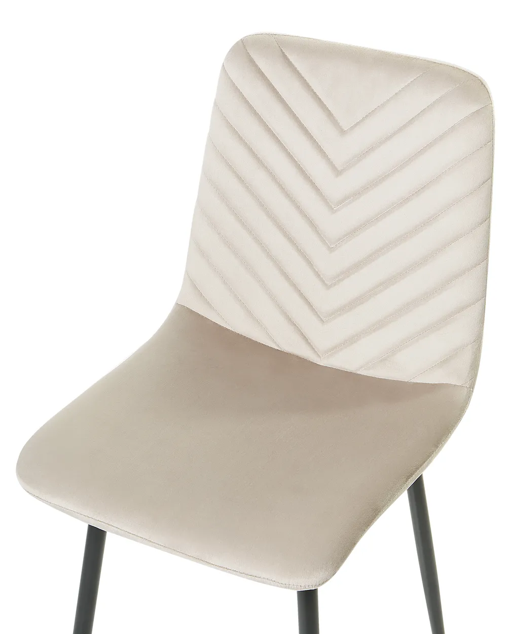 Set of 4 Dining Chairs HAVRE Velvet Beige_929297