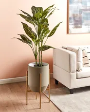 Donica na nóżkach HYBRIDUM 33 cm Metal Szary_923564