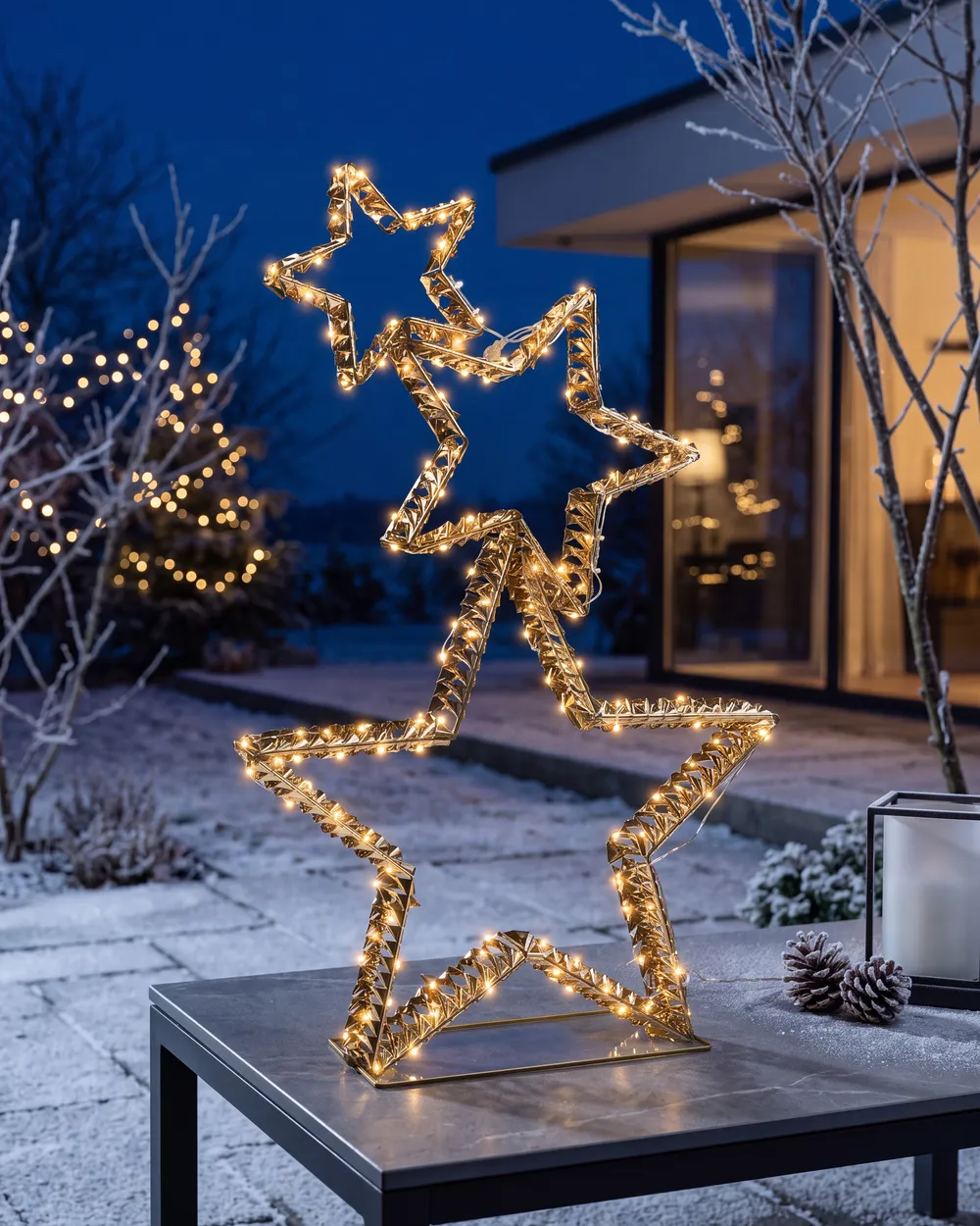 Outdoor Decoration LED BURESO 80 cm Star Gold