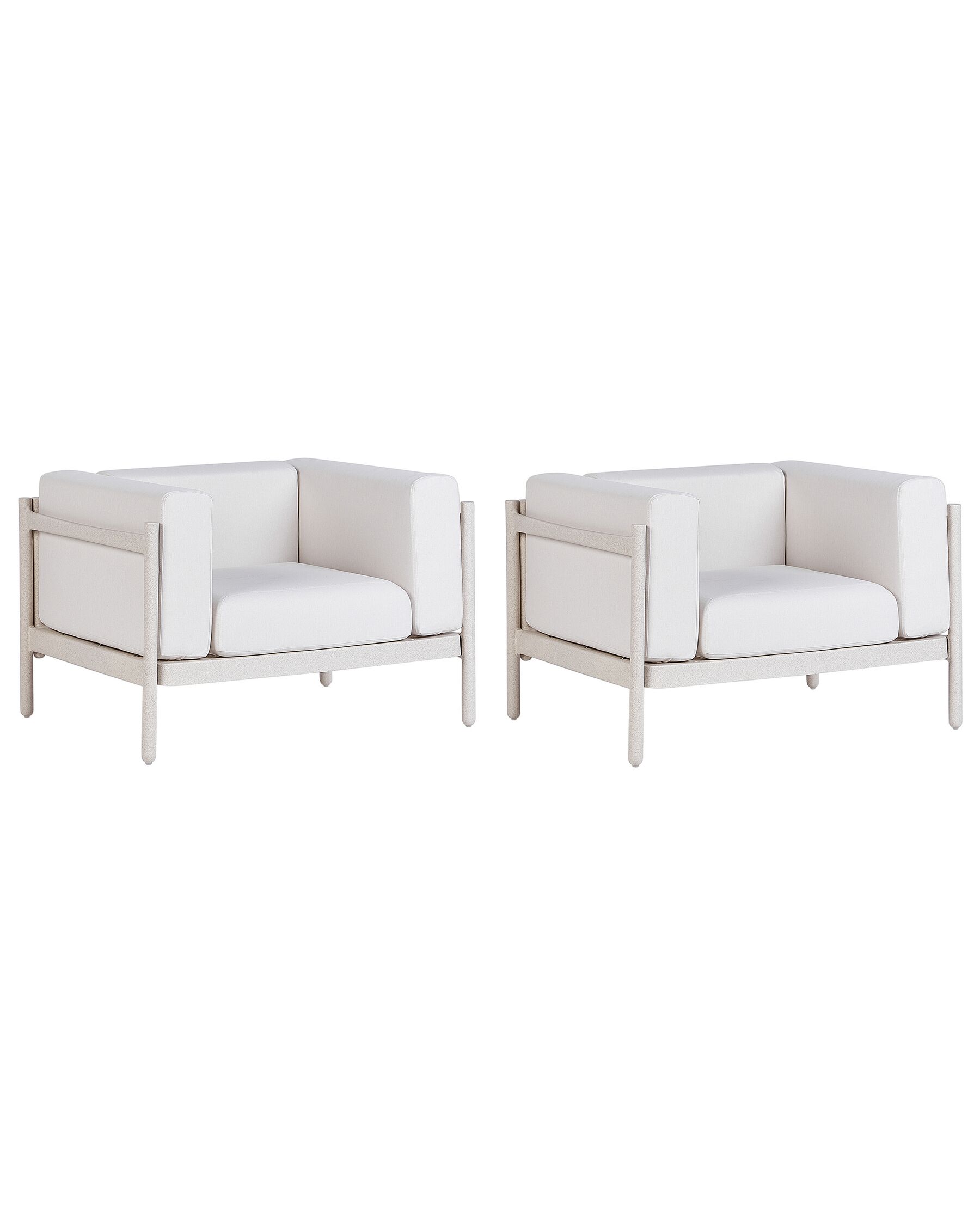 Set of 2 Garden Armchairs Light Beige FERRETTI_931259