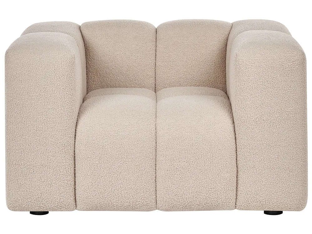 Living Room Set 5 Seater ANTOLA Boucle Beige_1161583