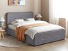 Fabric EU Double Size Ottoman Bed Dark Grey RENNES_702941