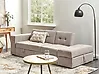 Sofa Bed 3 Seater FALSTER with Storage Fabric Light Brown