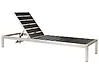 Sun Lounger NARDO Reclining Metal Black/ Silver
