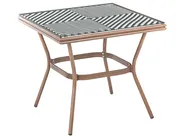 Stolik bistro CASPRI 80 cm 80 cm Szkło Czarny/ biały_990542