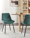 Set of 2 Velvet Dining Chairs Emerald Green DUBROVNIK_928965