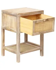 Comodino 1 cassetto ESTO Legno di Paulownia Marrone chiaro_845546