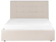 Ottoman Bed LORIENT Fabric Beige 140 x 200 cm (EU Double)_901793