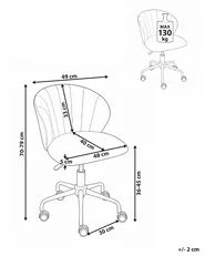 Desk Chair CHEERFUL Velvet Light Blue_1024960