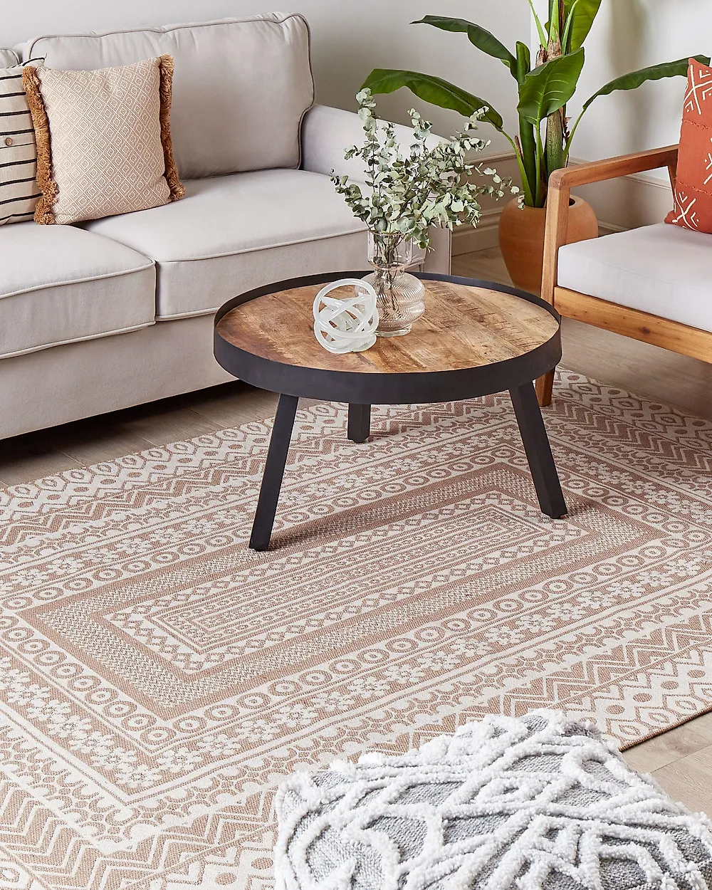Teppich BAGLAR Weiss 160 x 230 cm Jute_1182615