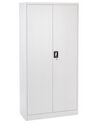 2 Door Metal Storage Cabinet White FELDSPAR_929638