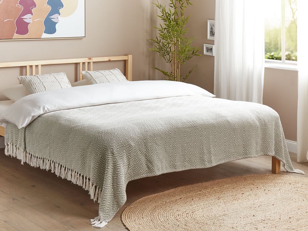 Tagesdecke TOUTLI Baumwolle 200 x 220 cm Taupe
