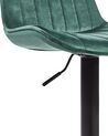Lot de 2 chaises de bar pivotantes en velours vert émeraude DUBROVNIK_913977