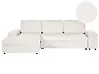 Corner Sofa Bed HRISEY with Storage Boucle White Right Hand