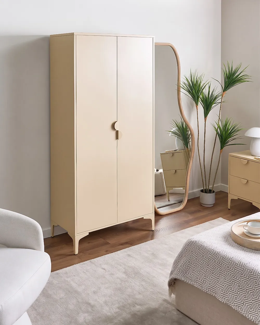 Kleiderschrank ARDURA Beige Metall