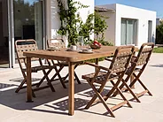 Tavolo da pranzo per 6 persone RONCELLO 180 cm 90 cm Legno d'acacia Marrone_1156006