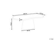 Garden Dining Table SPOLETO 200 cm 110 cm Beige_1052905
