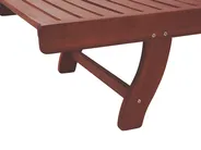 Sonnenliege mit Kissen TOSCANA PREMIUM mit Relaxfunktion Akazienholz Blau_1070428