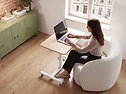 Manual Adjustable Laptop Stand ACADEMIA 65 cm 48 cm Light Brown/ White_1168116