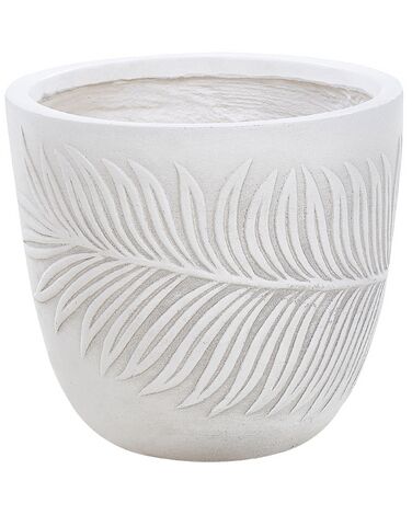 Flower Pot Fibre Clay 28 x 28 x 16 cm Off-White FTERO