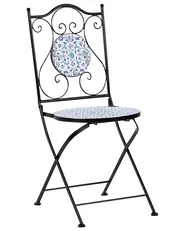 Set of 2 Garden Chairs CHAPECO Folding Metal Black_986282