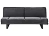 Sofa rozkładana dla 2 osób YORK Szenil Czarny