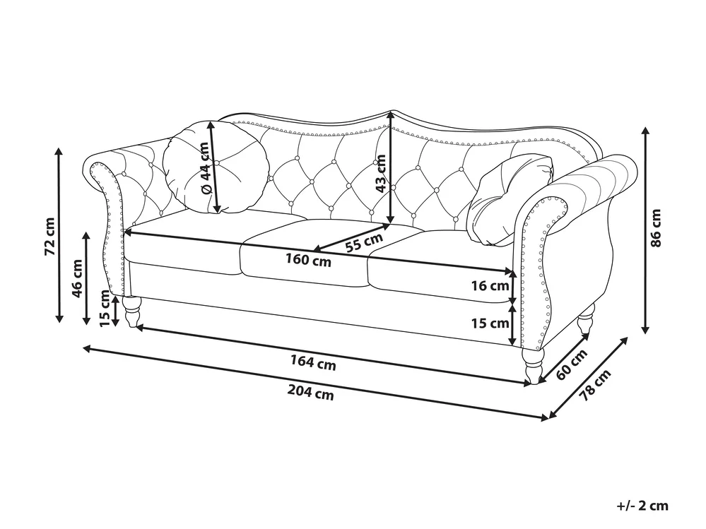Sofa 3 Seater SKIEN Velvet Teal_1050485