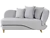 Right-Hand Chaise Longue MERI with Storage Velvet Light Grey
