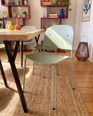 Set of 2 Dining Chairs WINDUST Metal Mint Green_1076812