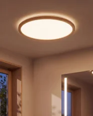 Lampa sufitowa LED VELORA Z pilotem Ze ściemniaczem Jasnobrązowy_1131684