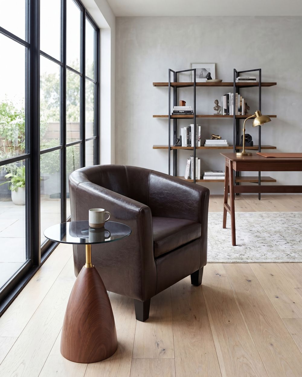 Armchair BORWICK Faux Leather Dark Brown