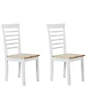 Conjunto de 2 sillas de comedor BATTERSBY Madera Blanco