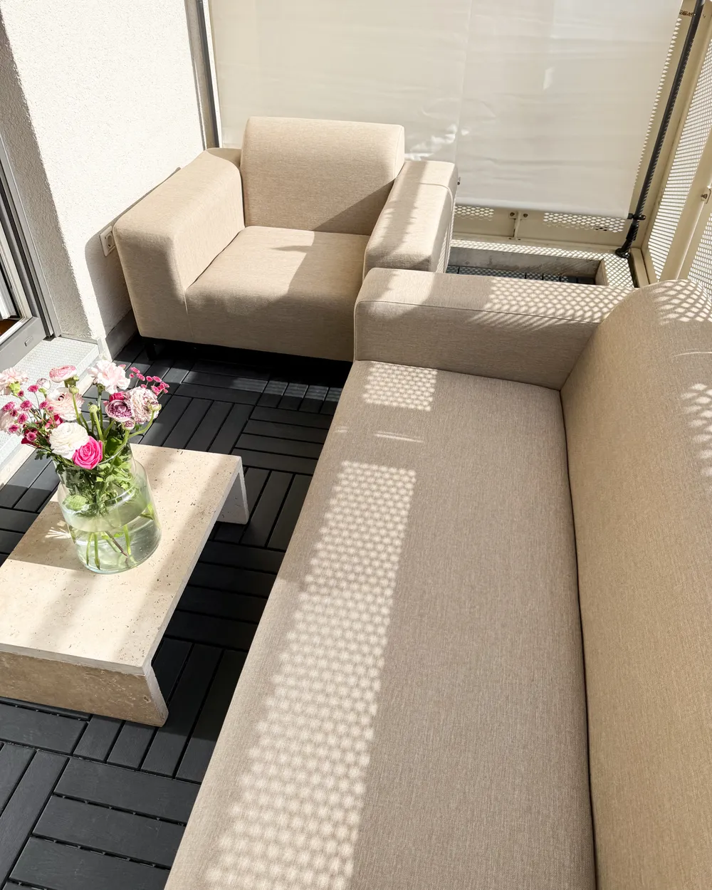 Sofa ogrodowa dla 2 osób ROVIGO Beżowy_1068689