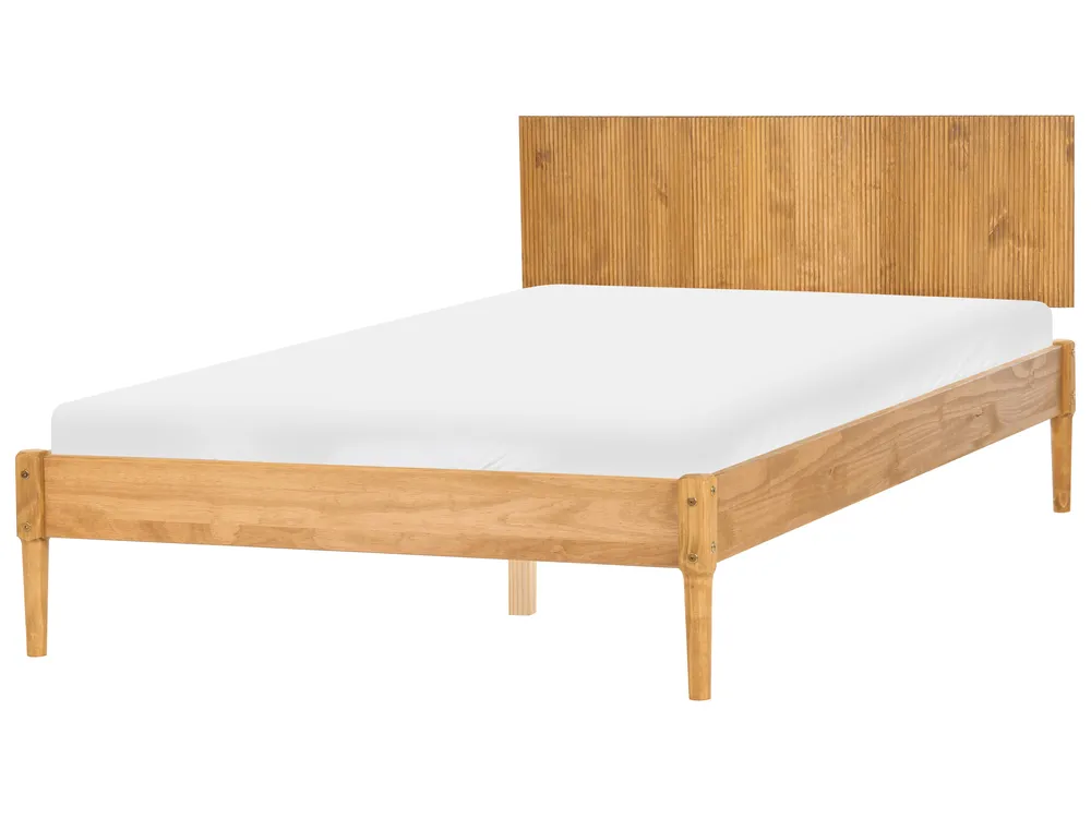 Schlafzimmer Set Kiefernholz AMBAZAC 140 x 200 cm Hellbraun_1118817