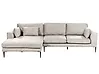 Corner Sofa FLAM Velvet Grey Right Hand