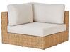 Lounge Set Rattan naturfarben 4-Sitzer Auflagen beige OLIVERI_933681