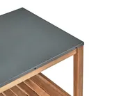 Wyspa kuchenna ogrodowa ze zlewem BRUCOLI Brązowy/ czarny Drewno akacjowe_1002734