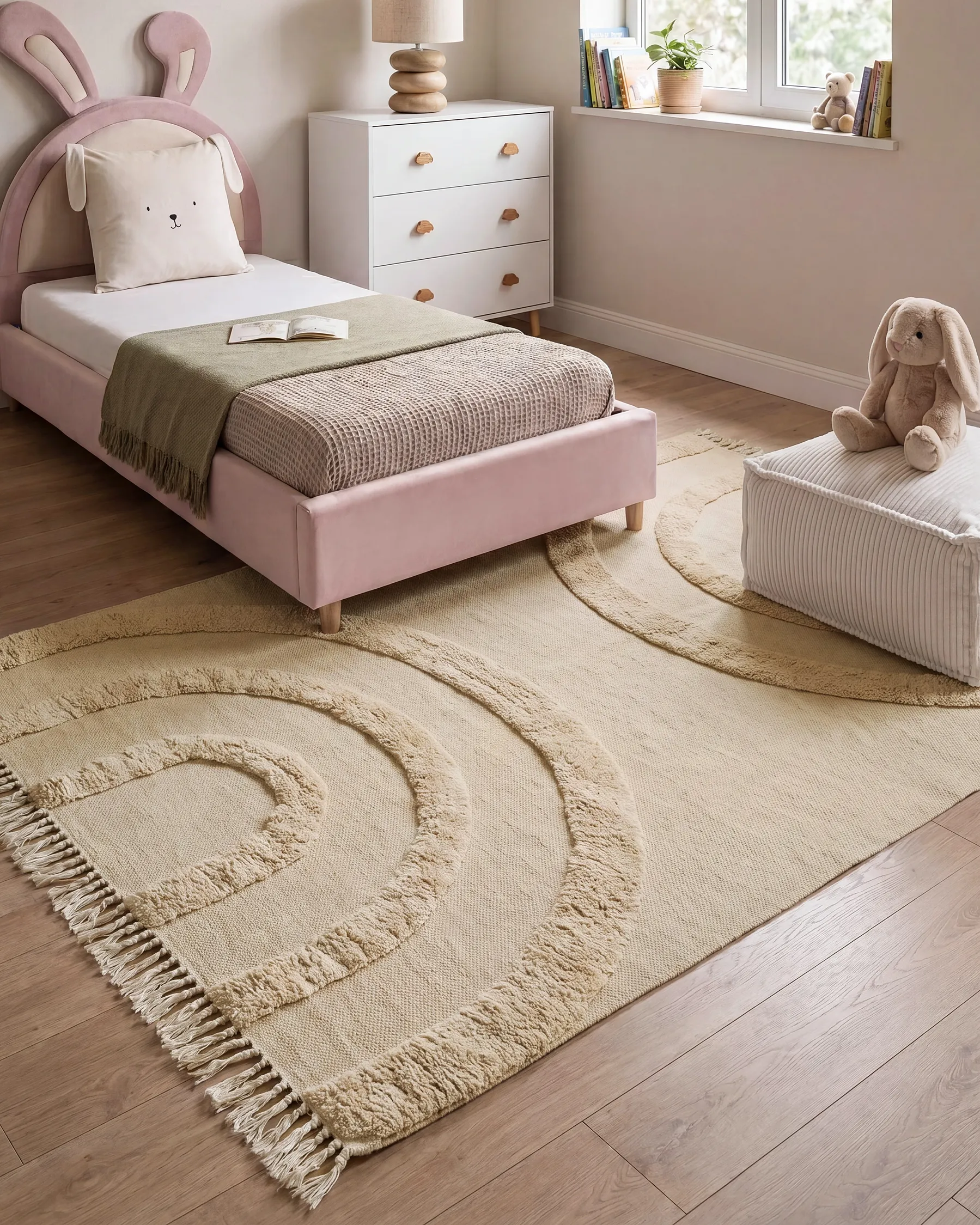 Kindervloerkleed NAKO  Beige 160 x 230 cm Katoen_1155182