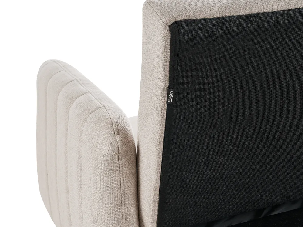 Sofa Bed 3 Seater SENJA Faux Linen Light Beige_944837