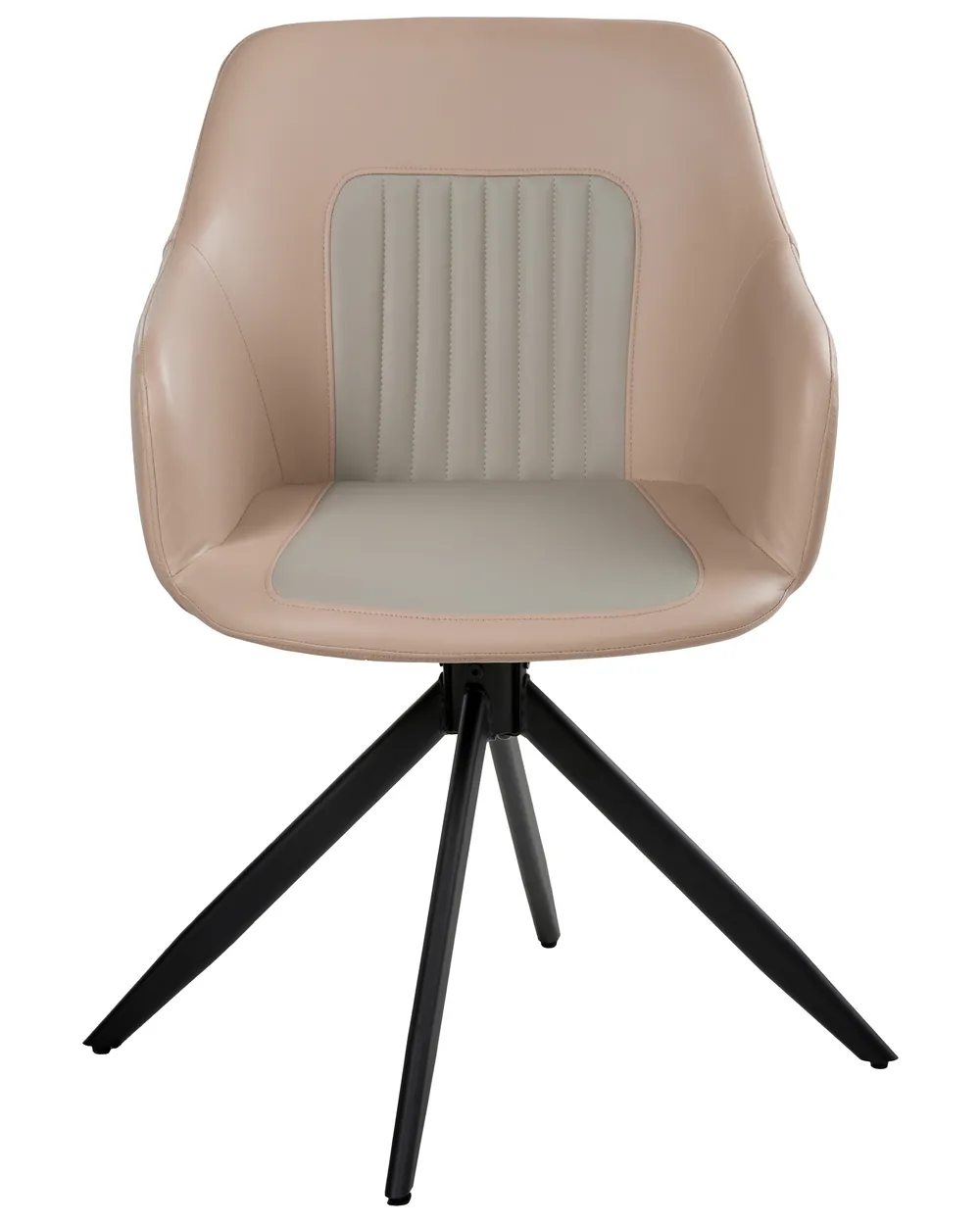 Set di 2 sedie da pranzo LIKELY Pelle sintetica Beige sabbia_1042407